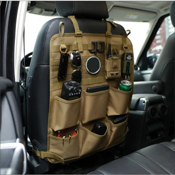 Организатор на автомобили Чанта за съхранение на облегалката на седалката Многофункционални тактически камуфлажни висящи чанти Подреждане на автомобили Подреждане на джоба Интериорни аксесоари