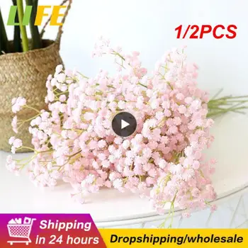 1/2PCS 90Heads 52cm бебета дъх изкуствени цветя пластмасови Gypsophila флорални букети аранжировка за сватбен дом