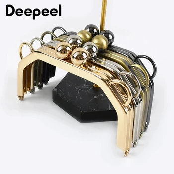 1/2Pcs Deepeel 14CM гладка рамка метална чанта рамка чанта дръжка шиене скоби портфейл целувка закопчалка дръжки хардуер аксесоари