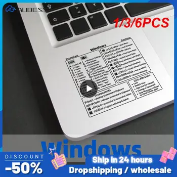1/3/6PCS За Windows PC компютър референтен клавишен стикер стикер лепило прозрачен стикер за лаптоп десктоп за Macbook