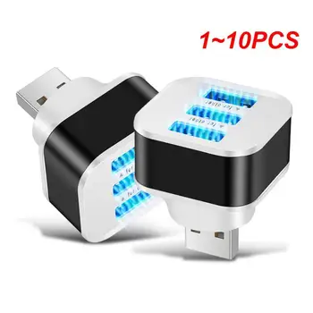 1 ~ 10PCS порт USB слотове хъб адаптер USB 3in1 2.0 множество USB интерфейс вход кола USB разширител авто електроника аксесоари