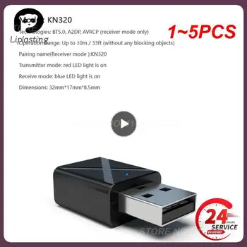  1 ~ 5PCS 5.0 Bluetooth аудио приемник предавател Mini 3.5mm AUX жак стерео Bluetooth предавател за телевизор PC кола USB безжичен