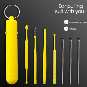 1 ~ 5PCS Earwax Remover Earwax Cleaner Spring Ear Clean Ear Pick Инструменти за почистване Ear Cleanser Spoon Health Care Earpick