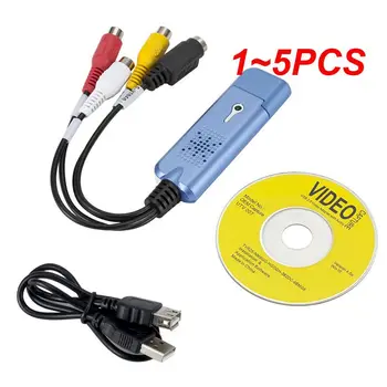 1 ~ 5PCS адаптер карта TV DVR карта за заснемане Easy Video DVR USB 2.0 Easycap Capture 4-канален DVD VHS аудио заснемане конвертор