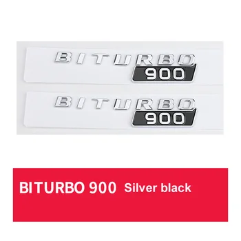 1 двойка кола ABS BITURBO 900 Сребърен черен лого значка емблема стикер стикер за Benz BRABUS G Class G700 G800 G900 W461 W463