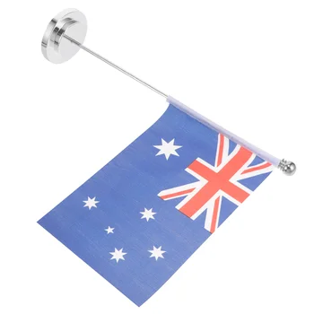 1 Комплект настолни компютри Австралийски флаг офис бюро Флаг декор Държава флаг орнамент настолна флаг със стойка