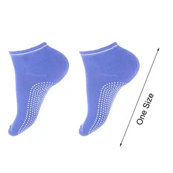 1 чифт удобни батут чорапи еластична лента ежедневно износване монтирани петата йога пилатес баре лепкави хващачи чорапи