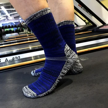 1 чифта мъжки чорапи професионални памучни кърпи чорапи фитнес есен зима термични поддържат топли чорапи EU40-44