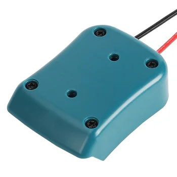 10.8V-12V захранващ конектор за монтиране на батерията с 14Awg проводници конектори адаптер инструмент за батерия DIY, синьо-зелен