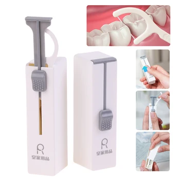 10 бр. Flosser Picks Преносима автоматична кутия за съхранение на конци за зъби Клечка за зъби Стик за зъби Инструменти за грижа за устната кухина