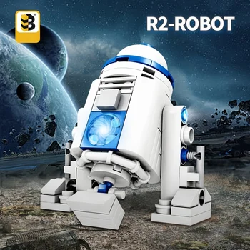 100+pcs Комплект градивни блокове Играчка R2 Робот играчка подарък Научнофантастична серия деца възрастни щастлив подарък