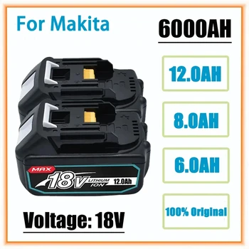 100% оригинална 18v макита батерия 12000mAh акумулаторна батерия за електроинструменти с LED литиево-йонна подмяна LXT BL1860B BL1860 BL1850