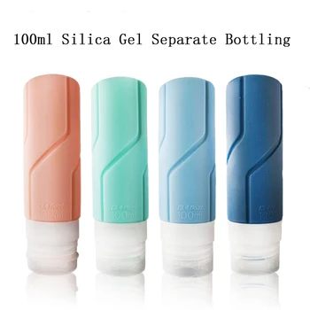 100ML перфориран силиконов дозатор бутилка комплект 1/4/16pcs пътуване козметика шампоан душ гел за лице измиване на ръце сапун трайна бутилка