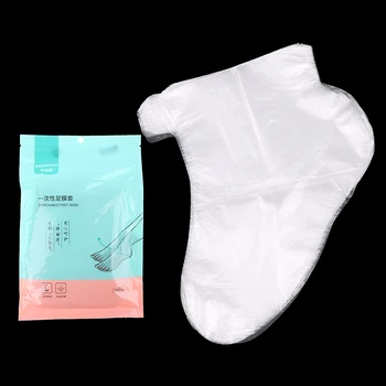 100Pcs Еднократни PE празни ръкавици Калъфи за крака Прозрачни обувки Покритие Парафинова вана Ексфолиращ крак & Ръчна маска Терапевтични чанти Se