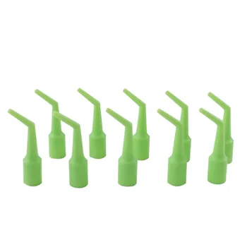 10Pcs/Pack Съвети за смесване на зъбни отпечатъци Перорална спринцовка главата гумен дозатор микс главата зъболекар инструменти