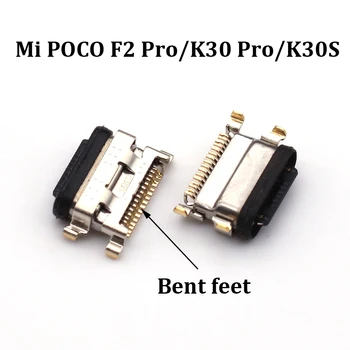 10Pcs USB зарядно устройство Порт за зареждане Plug Dock конектор тип C Контакт за Xiaomi Mi Redmi K30Pro K30S F2 K30 Pro Poco Hongmi F2Pro