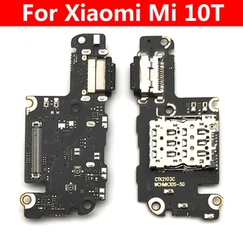 10PCS USB порт за зареждане конектор съвет Flex кабел за Xiaomi Mi 10T / Mi 10T Lite с микрофон микрофон резервни части
