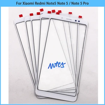 10PCS За Xiaomi Redmi Note 5 Pro сензорен екран LCD дисплей преден външен стъклен панел обектив Note5 сензорен екран капак стъкло замяна
