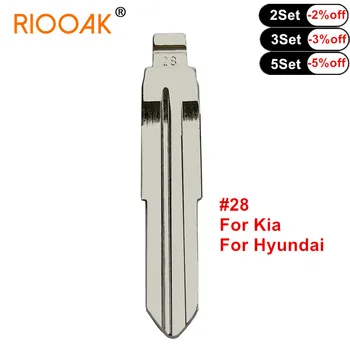 10pcs Метална заготовка Uncut Flip KD VVDI Remote Key Blade #28 За Kia Accen Rio New Refine Hyundai Elantra (2006)
