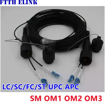 120mtr 2 ядра Външен tpu LC-LC оптичен пач кабел SM OM1 OM2 OM3 водоустойчив брониран CPRI TPU кабел FTTH FTTA джъмпер