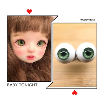 14mm BJD кукла очи дълбоко зелено Аксесоари за очни ябълки