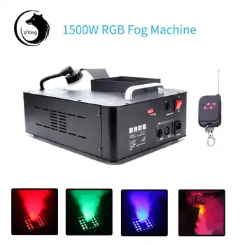 1500W RGB 24LEDs ефект LED светлина мини мъгла дим машина за Коледа Хелоуин KTV DJ дискотека Сватбени тържества Етап