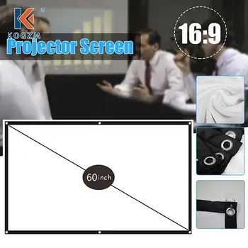16:9 Преносим проектор екран проста завеса анти-светлина 60 инча прожекционни екрани за бизнес дом открит офис проектор