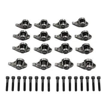 16x Rocker Arms and Bolts with Trunion Kit 10214664 Лесен монтаж за Chevrolet LS1 LS2 LS3 LS6 4.8 5.3 5.7 6.0 Двигатели