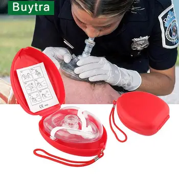 1Pc Изкуствено дишане Еднопосочна дихателна клапанна маска Първа помощ CPR обучение Дихателна маска Защита на спасителите Аксесоари за маски