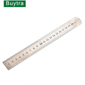 1pc неръждаема стомана метал владетел метрично правило точност двустранен измервателен инструмент
