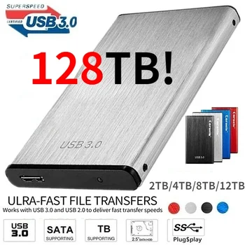 1TB външен твърд диск USB 3.0 преносим твърд диск HD Externo 2 TB 4 TB 8TB 16TB 32TB USB3.0 съхранение Ulra-FAST ФАЙЛОВИ ТРАНСФЕРИ