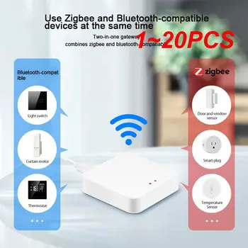 1~20PCS Tuya Multi-Mode безжичен шлюз ZigBee 3.0 Smart Gateway Smart Life APP дистанционно управление работи с Alexa