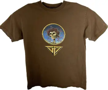 2005 Grateful Dead Brown Skull T Shirt Размер M The Road Kelley Mouse Music Band