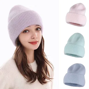 2023 нова гореща продажба зимна шапка истински заек кожа зимни шапки за жени мода топли шапки шапка за възрастни капак главата