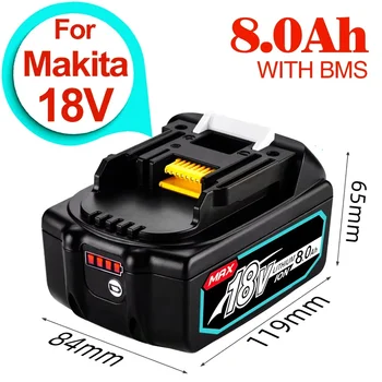 2023 Обновен 18V Makita BL1860 BL1850B BL1850 BL1840 BL1830 BL1820 BL1815 LXT-400 Подмяна на литиева батерия