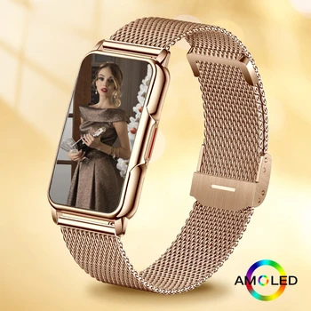 2024 НОВ моден смарт часовник Дамски часовници Мъже Монитор за сърдечен ритъм Напомняне за повикване Bluetooth Lady смарт часовник жена за Android