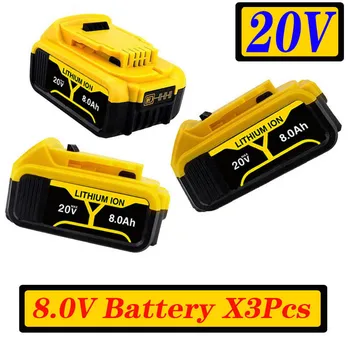 20V MAX 6.0Ah 8.0Ah литиево-йонна резервна батерия, ForDewalt 18V 20V батерии DCB184 DCB200 DCB180 DCB181 DCB182 DCB201