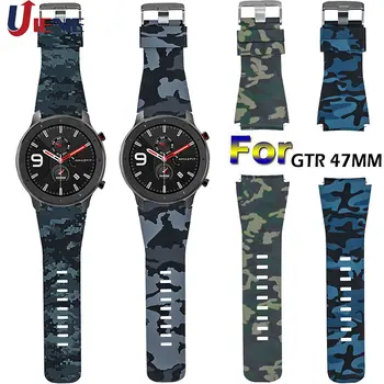 22mm силиконова лента за часовници за Xiaomi Huami AMAZFIT Pace / GTR 47mm / Stratos 3 2 2S Smart Bracelet Sport Band Galaxy Watch 46mm