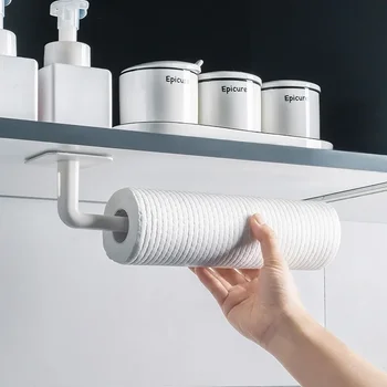  2pcs / набор от пластмасови кухненски съхранение багажник пот капак рязане съвет опаковка филм тоалетна хартия притежателя