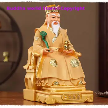 30CM Югоизточна Азия Бог на богатството Буда фигура HOME магазин защита просперитет късмет златен CAI ШЕН ТУ ДИ ГОНГ ФЪН ШУЙ статуя