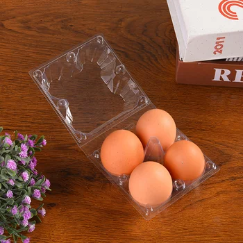 30pcs 4 решетки преносими яйце тава прозрачни пластмасови яйце притежателя яйце превозвач опаковка кутия
