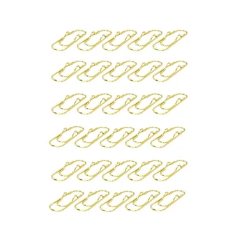 30PCS метални щипки за моливи Многофункционални златни щипки за писалка Кламер за хартия Инструмент за канцеларски материали от неръждаема стомана
