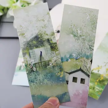 30pcs творчески китайски стил хартия отметки живопис карти ретро красива кутия маркер възпоменателни подаръци W8ED