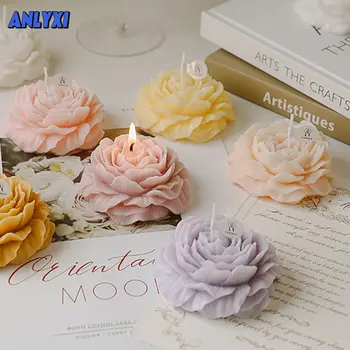 3D карамфил цвете свещ декорация дома сватба бар парти сувенири ароматерапия свещ стая декор орнамент подаръци 2023