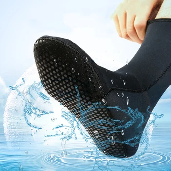 3mm Неопренови чорапи за гмуркане Обувки Водни ботуши Нехлъзгащи се плажни ботуши Неопренови обувки Затопляне Гмуркане с шнорхел Гмуркане Сърф Чорапи за възрастни
