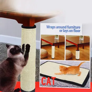 40.5x30CM Scratch Pad Cat Natural Sisal Cats Training Anti-Scratch Pads Non-Slip Pets Scratch Carpet Furniture Protection Mat