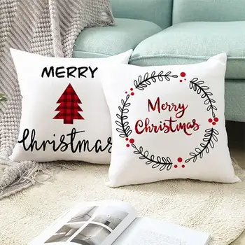 45 см * 45 см Коледа праскова кожата плюшени възглавница покритие диван дома възглавница покритие покритие декорации възглавница хвърлят калъфка G6W3