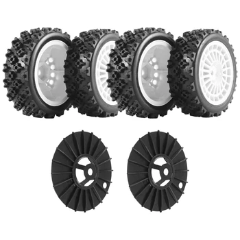 4Pcs гумени гуми гуми за колела за Tamiya XV01 TA06 TT01 TT01E TT02 TT02B PTG-2 1/10 RC Автомобилни ъпгрейди Аксесоари за части