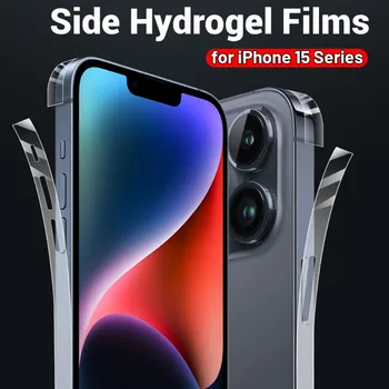 5/1Set Clear Frame протектор филм за iPhone 15 15Plus 15Pro аксесоари против надраскване телефон странични хидрогел филми не стъкло