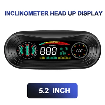 5.2 инча екран кола главата нагоре дисплей GPS HUD цифрови измервателни уреди